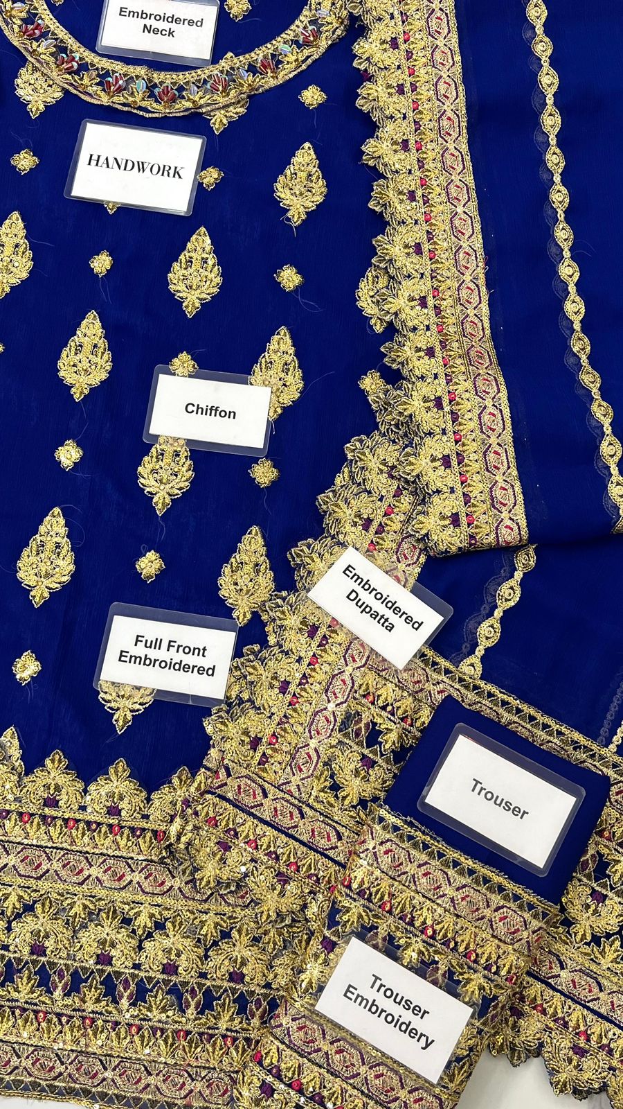 3PC UNSTITCHED CHIFFON SUIT