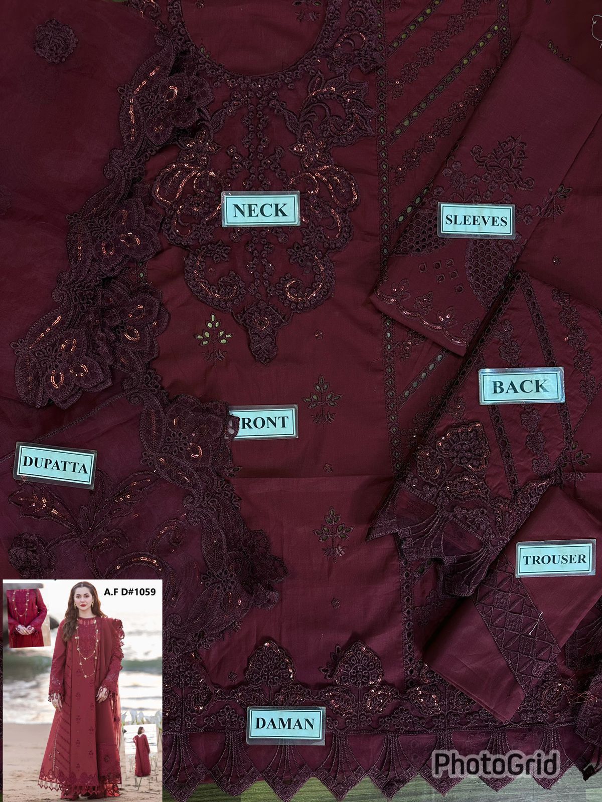 3PC UNSTITCHED FANCY SUIT